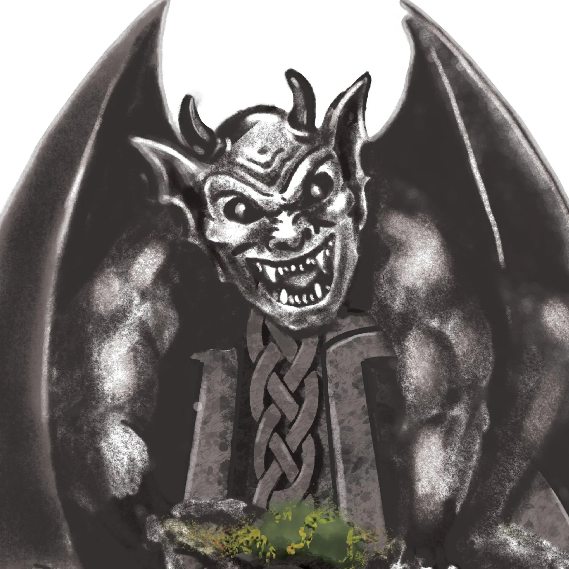 Party City Living Gargoyle Tombstone, 9.8In X 19.2In| Tombstones & Fencing