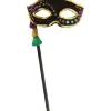 Flash Sale Mardi Gras Tassel Masquerade Mask With Handle Masquerade