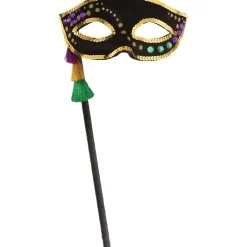 Flash Sale Mardi Gras Tassel Masquerade Mask With Handle Masquerade