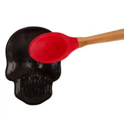 Party City Matte Black Stone Skull Spoon Rest, 4.6In X 6.3In| Wicked Haunting