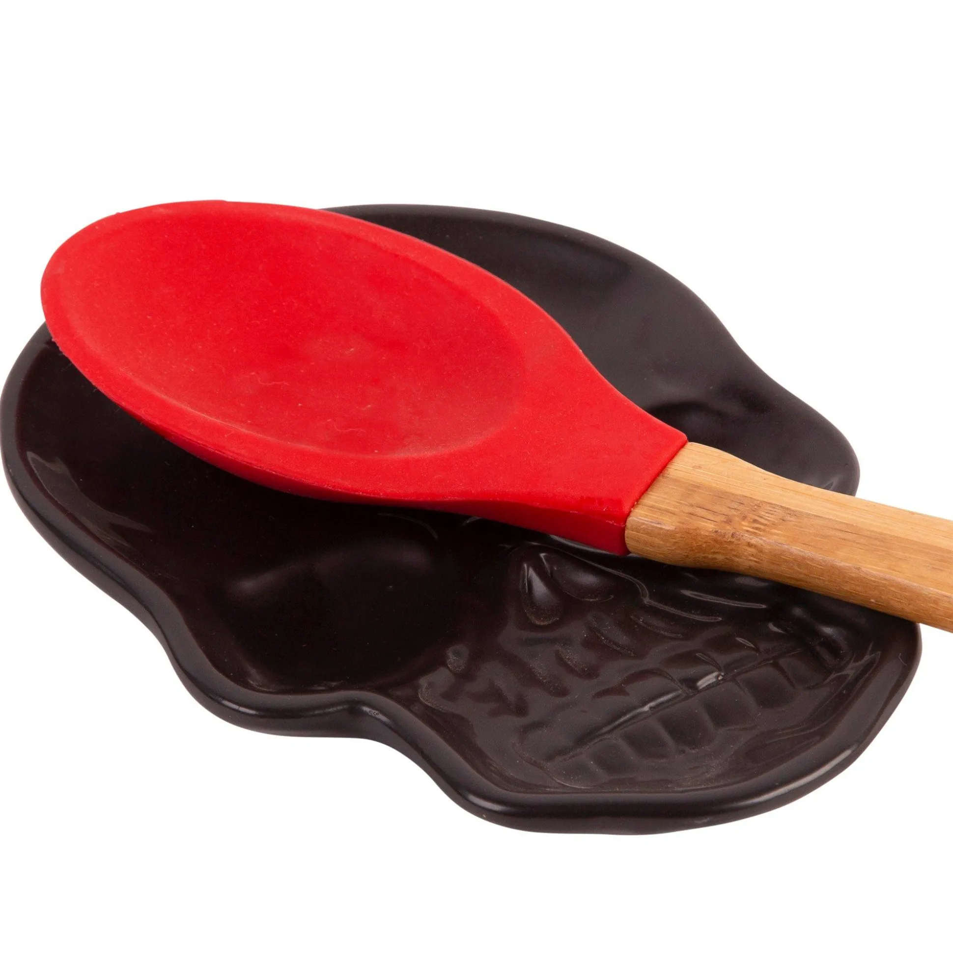 Party City Matte Black Stone Skull Spoon Rest, 4.6In X 6.3In| Boneyard Glam