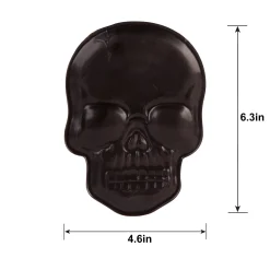 Party City Matte Black Stone Skull Spoon Rest, 4.6In X 6.3In| Boneyard Glam