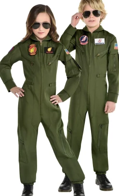 Party City Maverick Flight Suit Costume For Kids - Top Gun 2|Boy Career