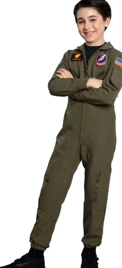 Party City Maverick Flight Suit Costume For Kids - Top Gun 2|Boy Career
