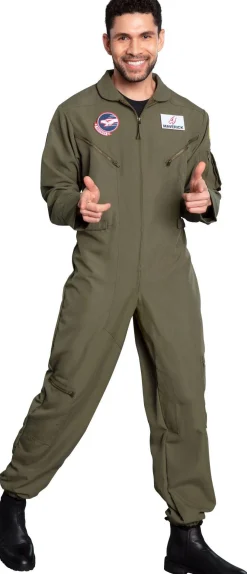 Shop Maverick Flight Suit Costume For Men - Top Gun 2 Men Decades
