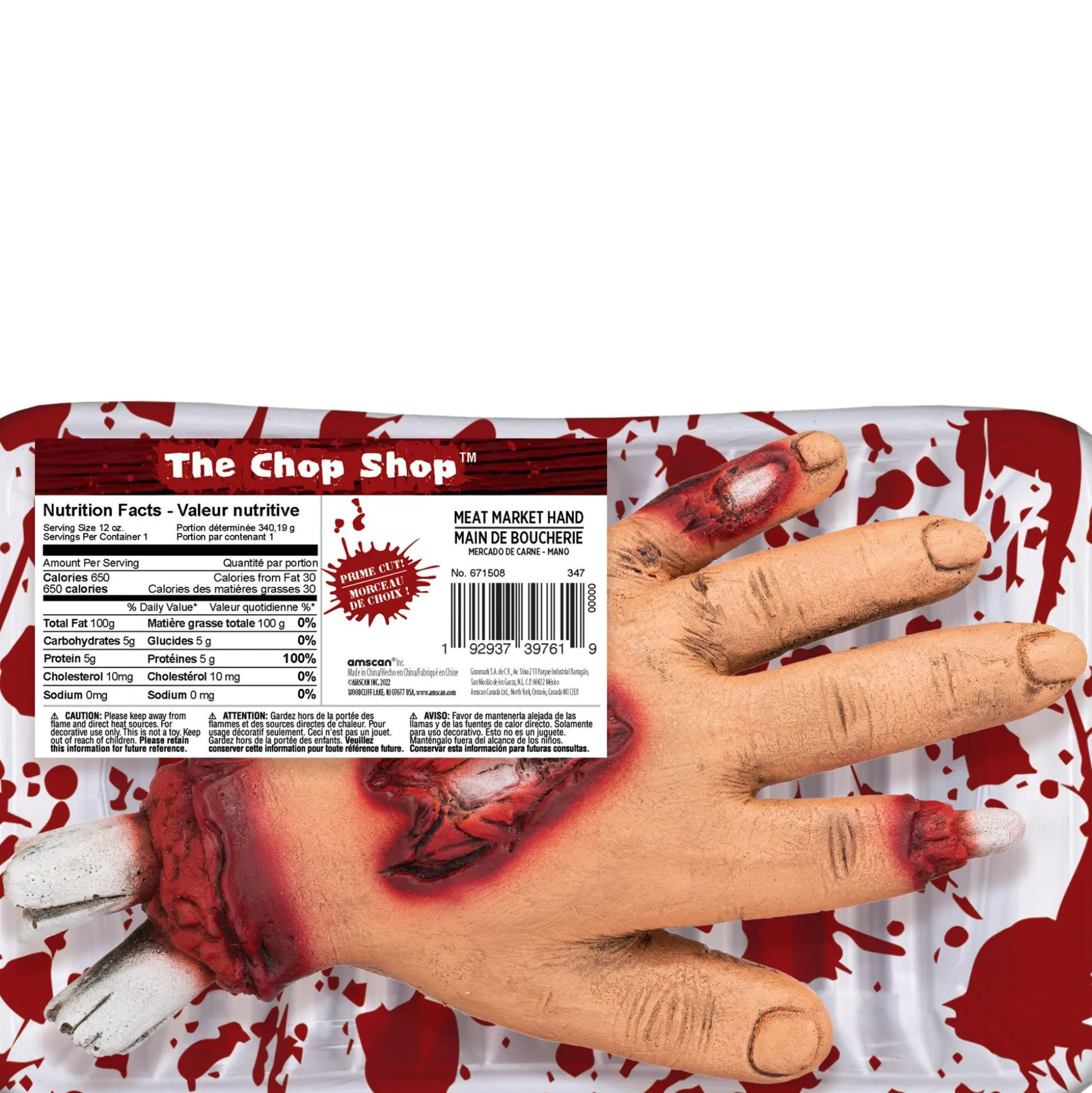 Party City Meat Market Plastic Hand Prop, 7.5In X 4.5In - Get Axed| Get Axed