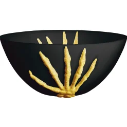 Party City Metallic Glam Boneyard Black & Gold Skeleton Plastic Serving Bowl, 11In X 5In| Table Décor & Centerpieces