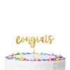 Clearance Metallic Gold Congrats Cake Topper Baking Supplies