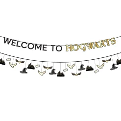 Party City Metallic Harry Potter Cardstock Banners, 12Ft, 2Ct| Harry Potter Hogwarts