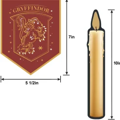 Party City Metallic Hogwarts United Cardstock Hanging Decorations, 24Ct - Harry Potter| Harry Potter Hogwarts