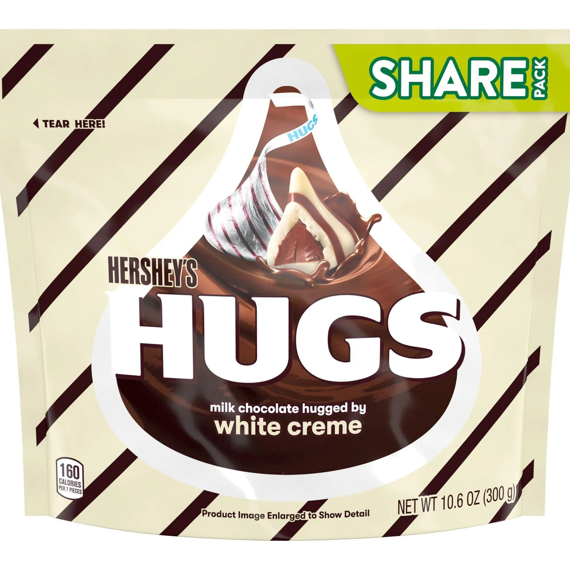 Hot Milk Chocolate & White Creme Hugs Share Pack Bulk Candy