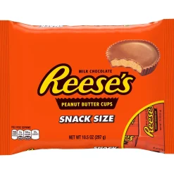 New Milk Chocolate Snack Size Reese's Peanut Butter Cups Bag, 14Pc Bulk Candy