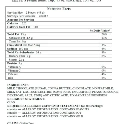 New Milk Chocolate Snack Size Reese's Peanut Butter Cups Bag, 14Pc Bulk Candy