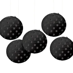 Party City Mini Polka Dot Paper Lanterns 5Ct| The Nightmare Before Christmas
