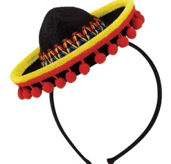 Shop Mini Sombrero Headband With Ball Fringe Hats