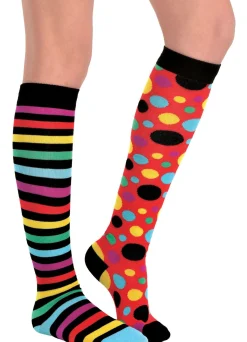 Store Mismatched Clown Knee-High Socks Tights