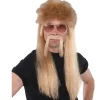 Cheap Mississippi Mud Flap Mullet Wig Facial Hair