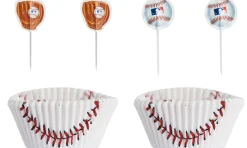 Flash Sale Baseball Cupcake Decorating Kit For 24 Baking Cups