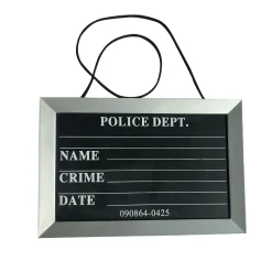 Hot Mugshot Board Convict Costume Prop Boas