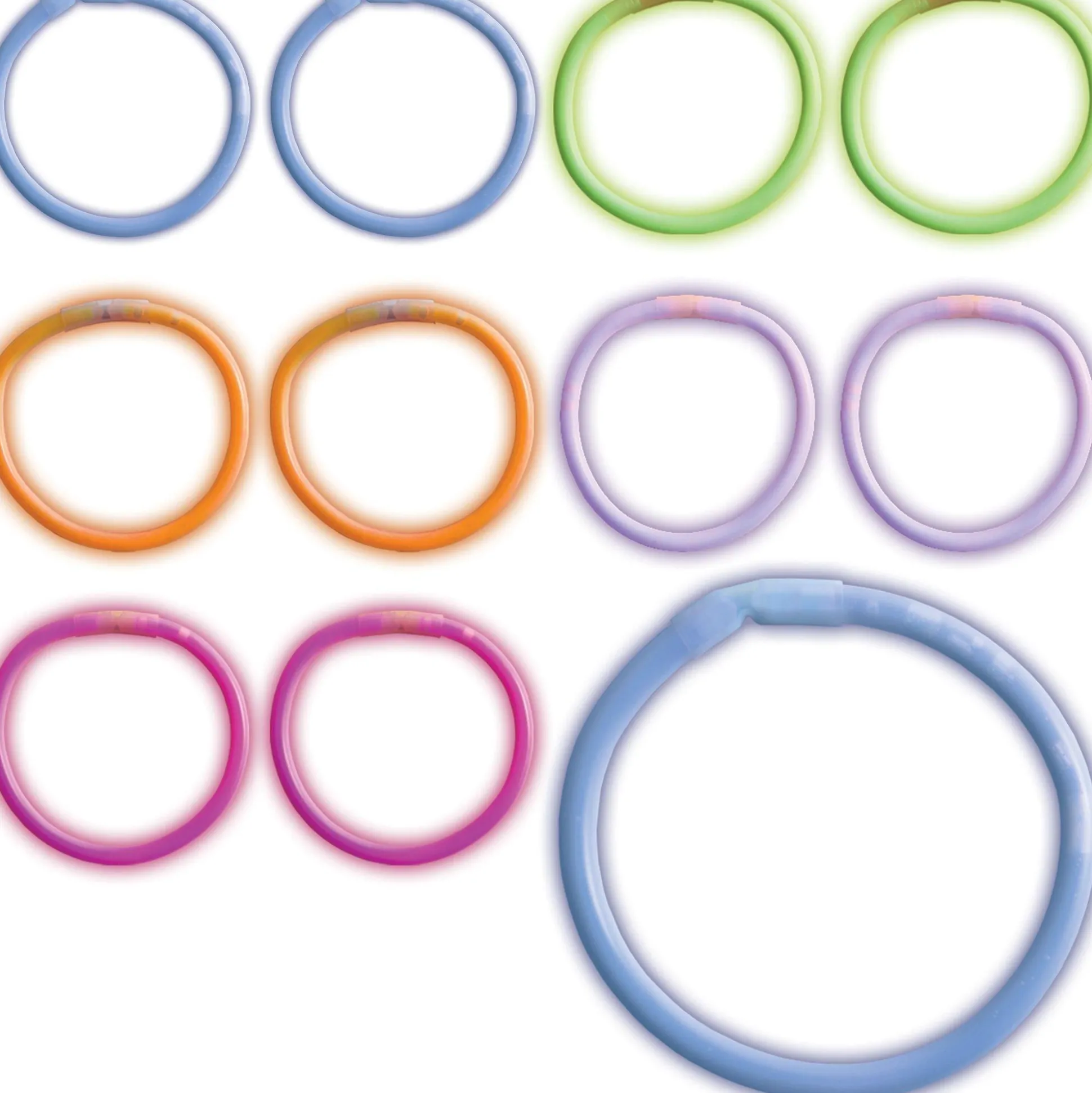Party City Multicolor Glow Bracelets 180Ct| Glow Sticks & Safety Lights