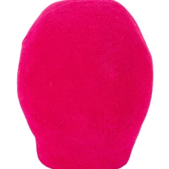 Party City Neon Pink Black Light Reactive Flocked Skull Decoration, 3.46In| Boneyard Glam