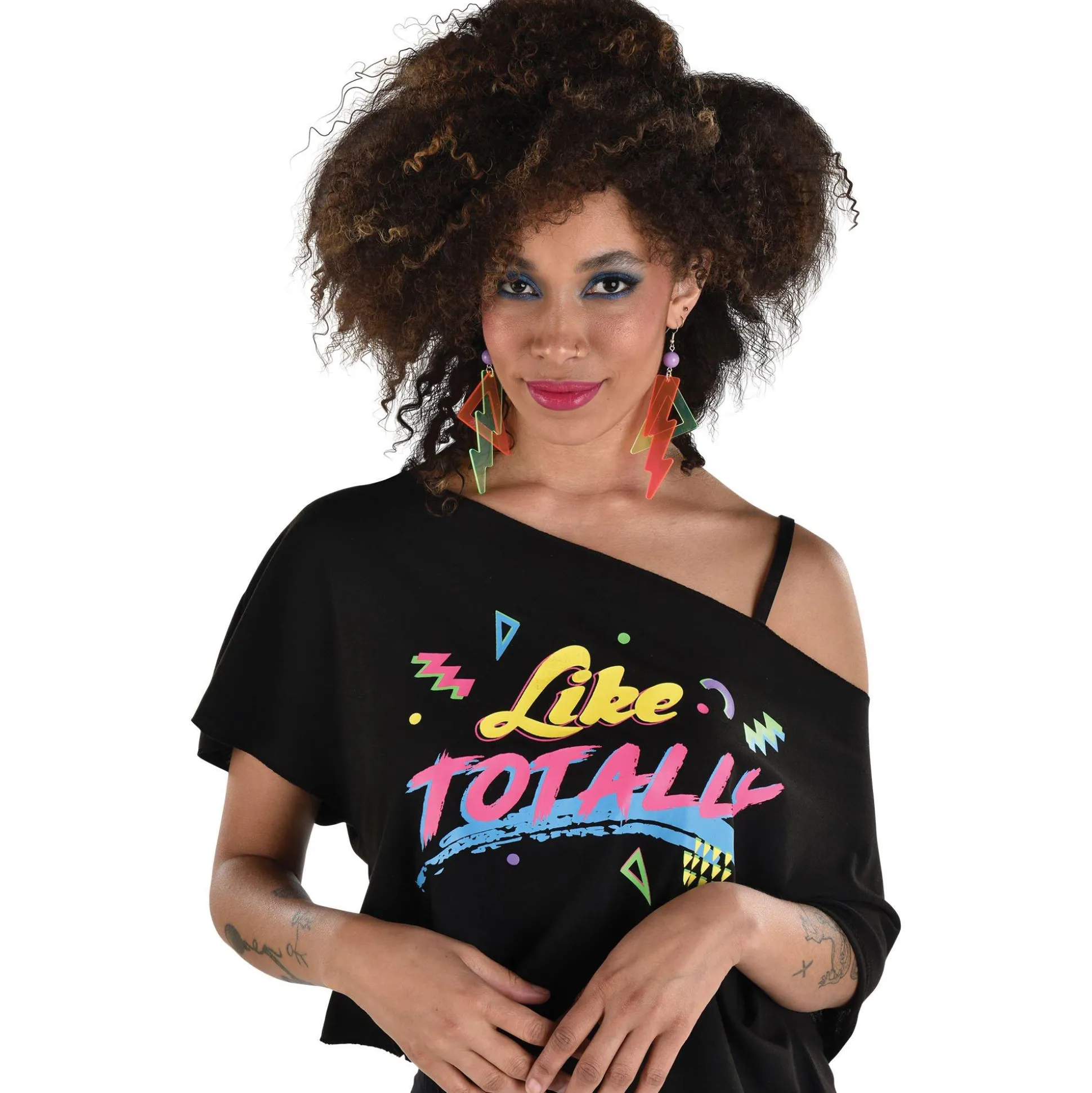 Shop Neon 80S Lightning Bolt Earrings Jewelry