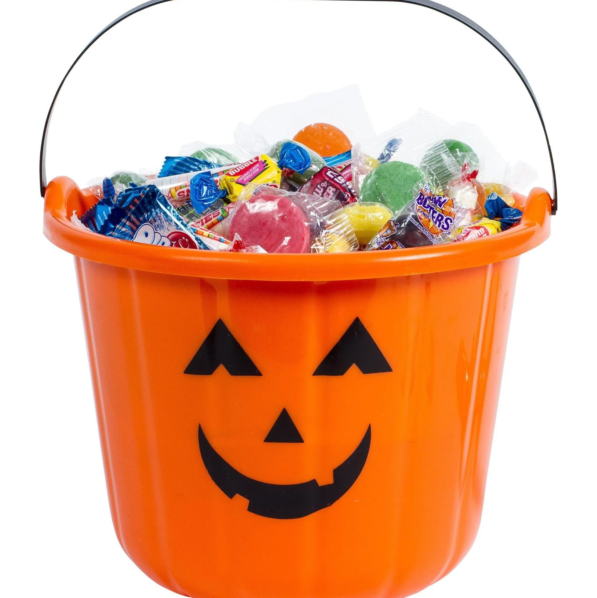 Party City Orange Jack-O'-Lantern Treat Bucket| Trick-Or-Treat Bags & Buckets