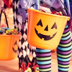 Party City Orange Jack-O'-Lantern Treat Bucket| Trunk Or Treat
