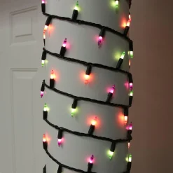 Party City Orange, Purple, & Green Frosted Incandescent String Lights, 100 Bulbs, 21Ft| Strobe Lights & Black Lights