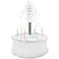 New Party Popper Cake Toppers, 7.12In, 2Ct Baking Supplies