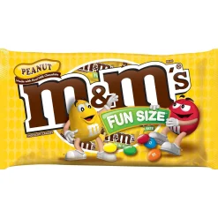 Fashion Peanut M&M's Milk Chocolate Candies Fun Size Pouches Bag, 16Pc Chocolate Candy