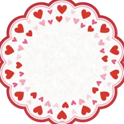 Cheap Pink & Red Heart Paper Doilies, 12In, 12Ct Baking Supplies