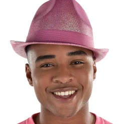Sale Pink Fabric Fedora Hats