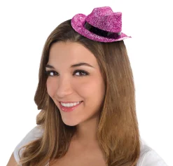 New Pink Glitter Mini Cowboy Hat Cowboy