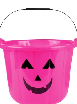 Party City Pink Jack-O'-Lantern Treat Bucket| Trick-Or-Treat Bags & Buckets