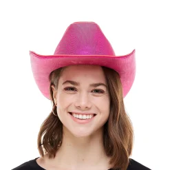 New Pink Light-Up Cowboy Hat Cowboy