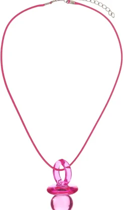 New Pink Pacifier Necklace Jewelry