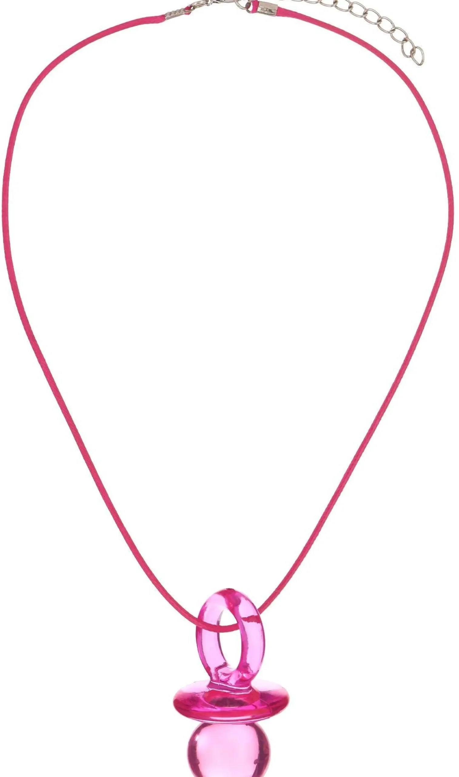 New Pink Pacifier Necklace Jewelry