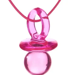 New Pink Pacifier Necklace Jewelry