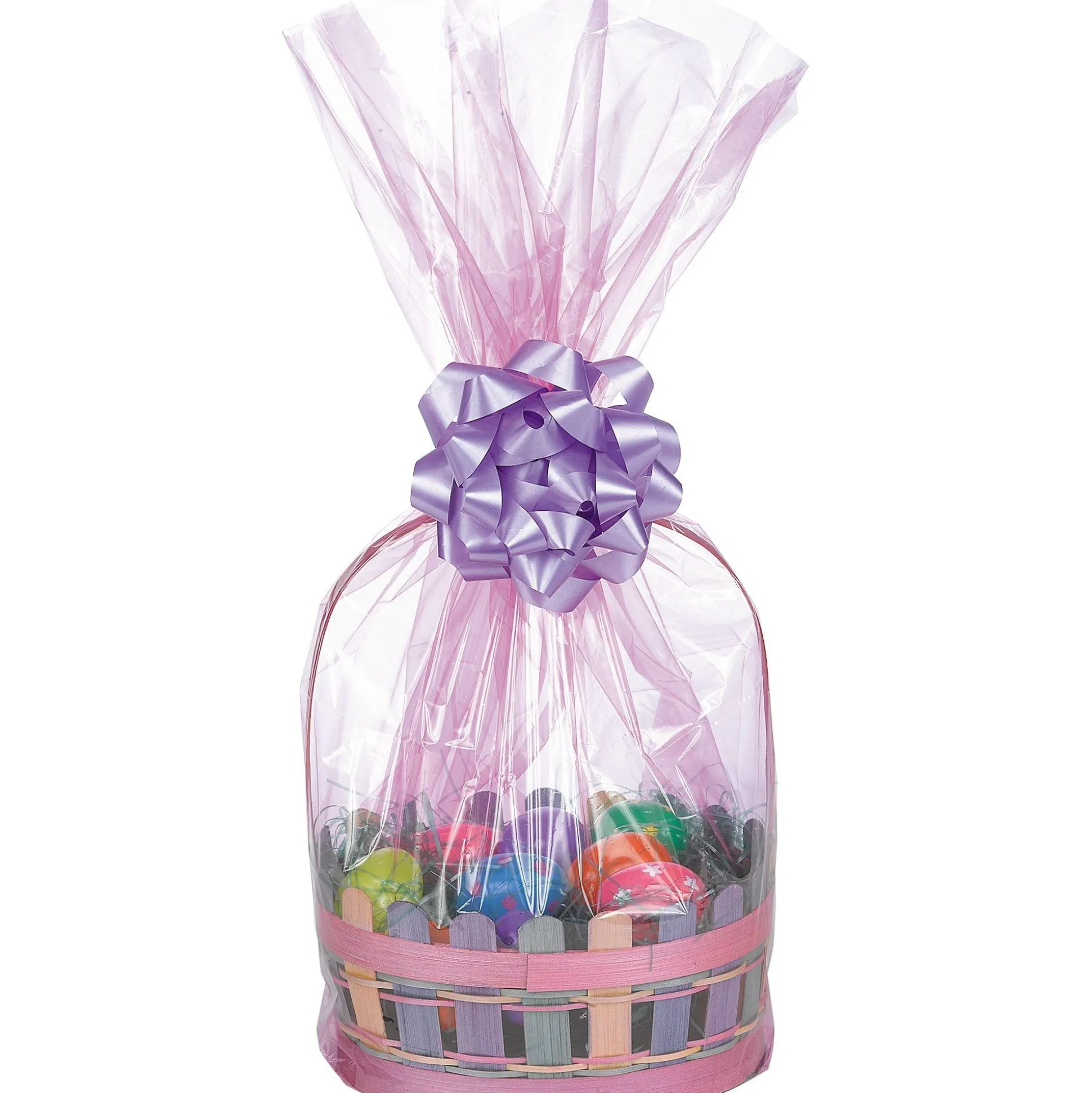Flash Sale Pink Plastic Gift Basket Bags 2Ct Baking Supplies