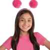 Shop Pink Pom-Pom Head Bopper Headbands, Tails