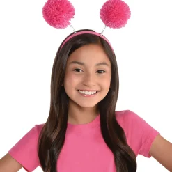 Shop Pink Pom-Pom Head Bopper Headbands, Tails