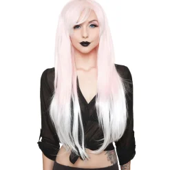 Cheap Pink To White Ombre Wig Wigs