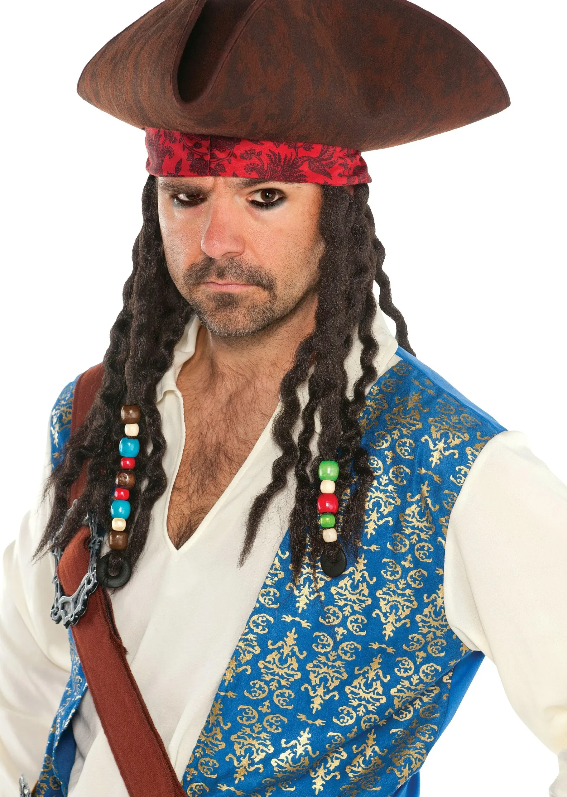 Hot Pirates Of The Caribbean Hat With Braids Wigs