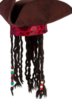 Clearance Pirates Of The Caribbean Hat With Braids Hats