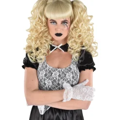 New Platinum Blond Creepy Doll Wig Wigs