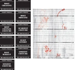 Party City Police Lineup Scene Setter With Photo Booth Props 14Pc| Window & Wall Décor