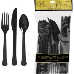 Party City Premium Plastic Cutlery Set 24Ct| The Nightmare Before Christmas