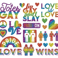 Cheap Rainbow Glitter Pride Body Jewelry Makeup