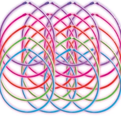 Party City Rainbow Glow Sticks 50Ct| Glow Sticks & Safety Lights